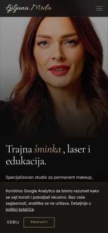 Ljiljana Mrđa — live site (mobile)