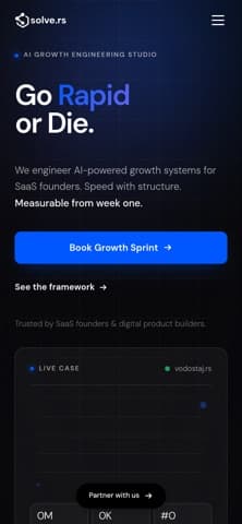 Solve.rs — live site (mobile)