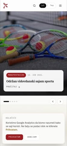 Sportski savez Kruševca — live site (mobile)